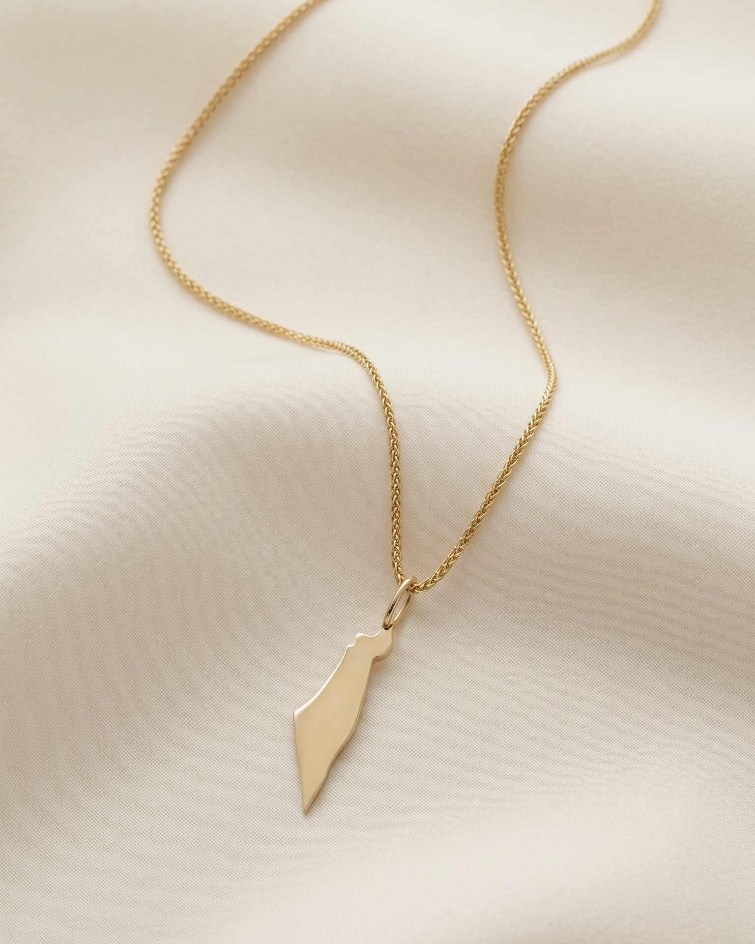 Israel map Gold pendant