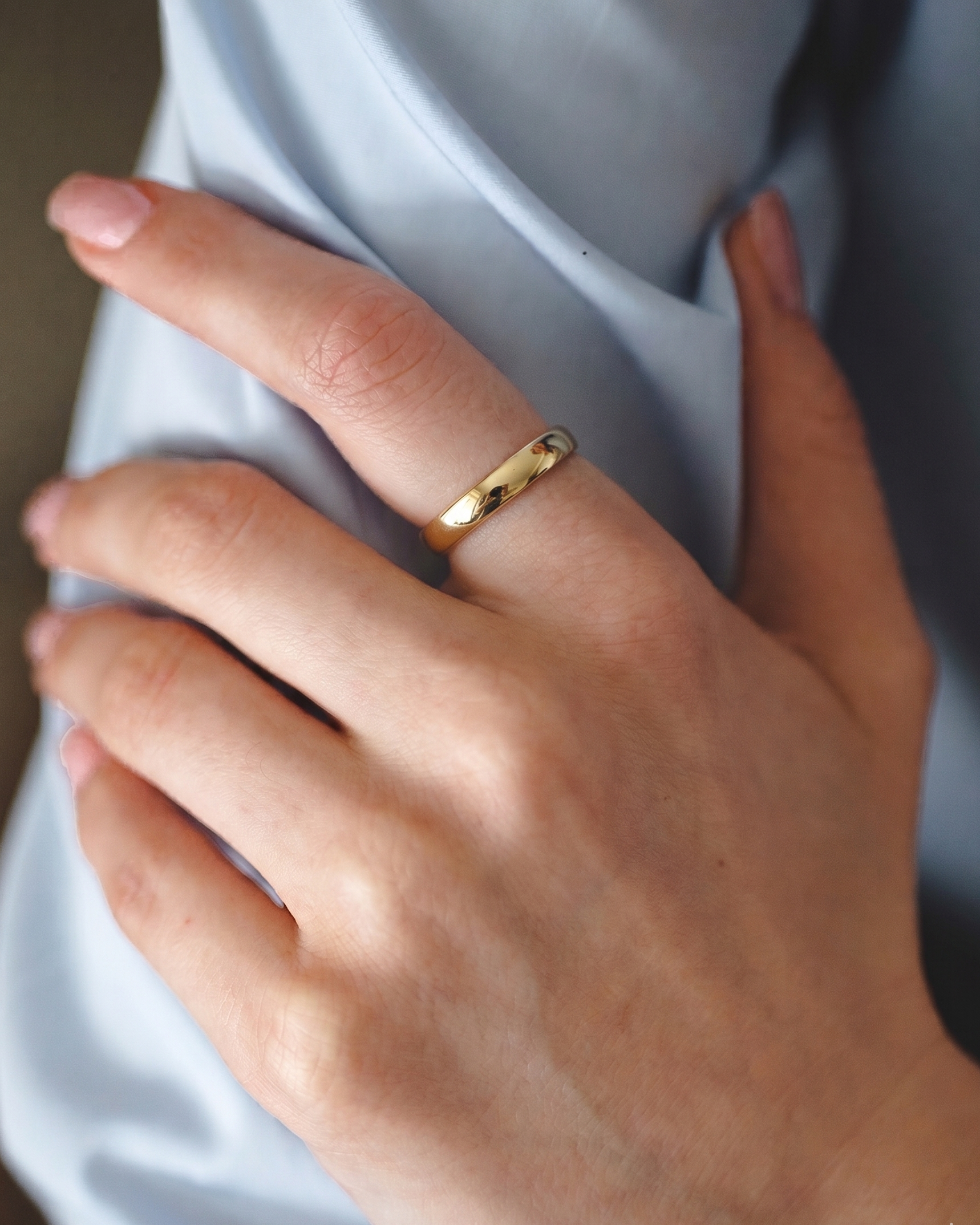 Jodie Gold Wedding Band - 3mm
