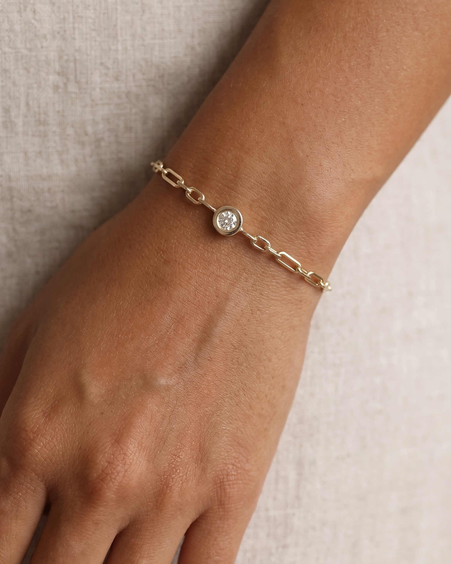 Tres Bracelet With White Diamond