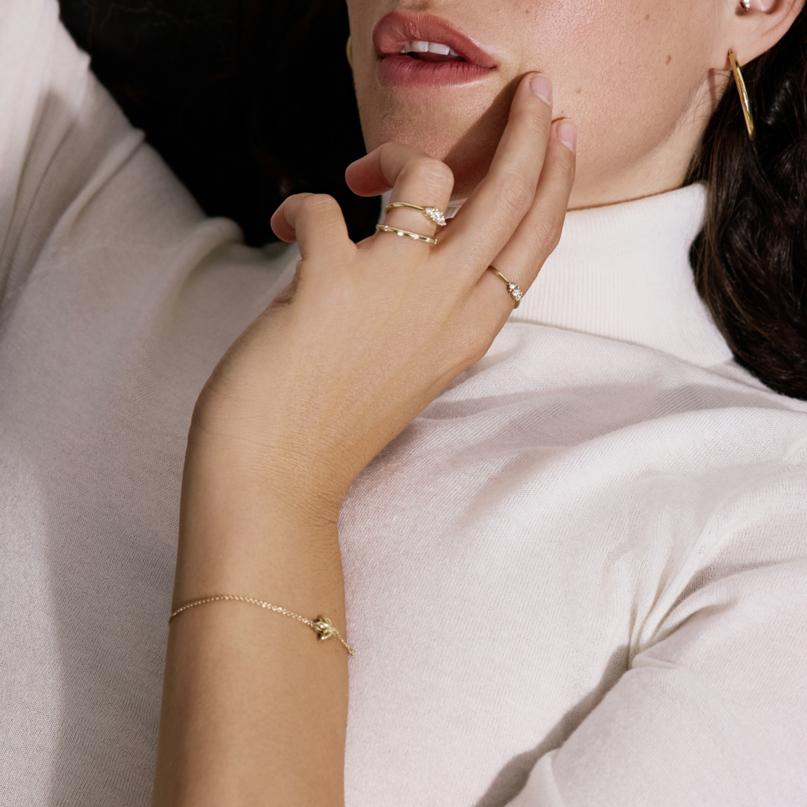 Audrey Gold Ring 3mm Diamond