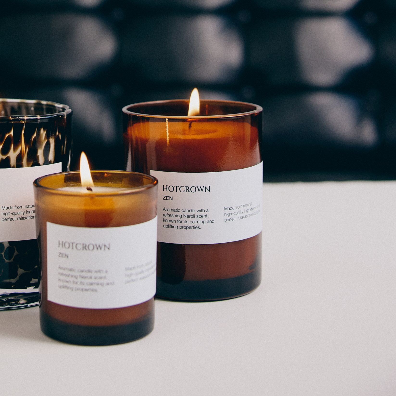 Small brown ZEN candle