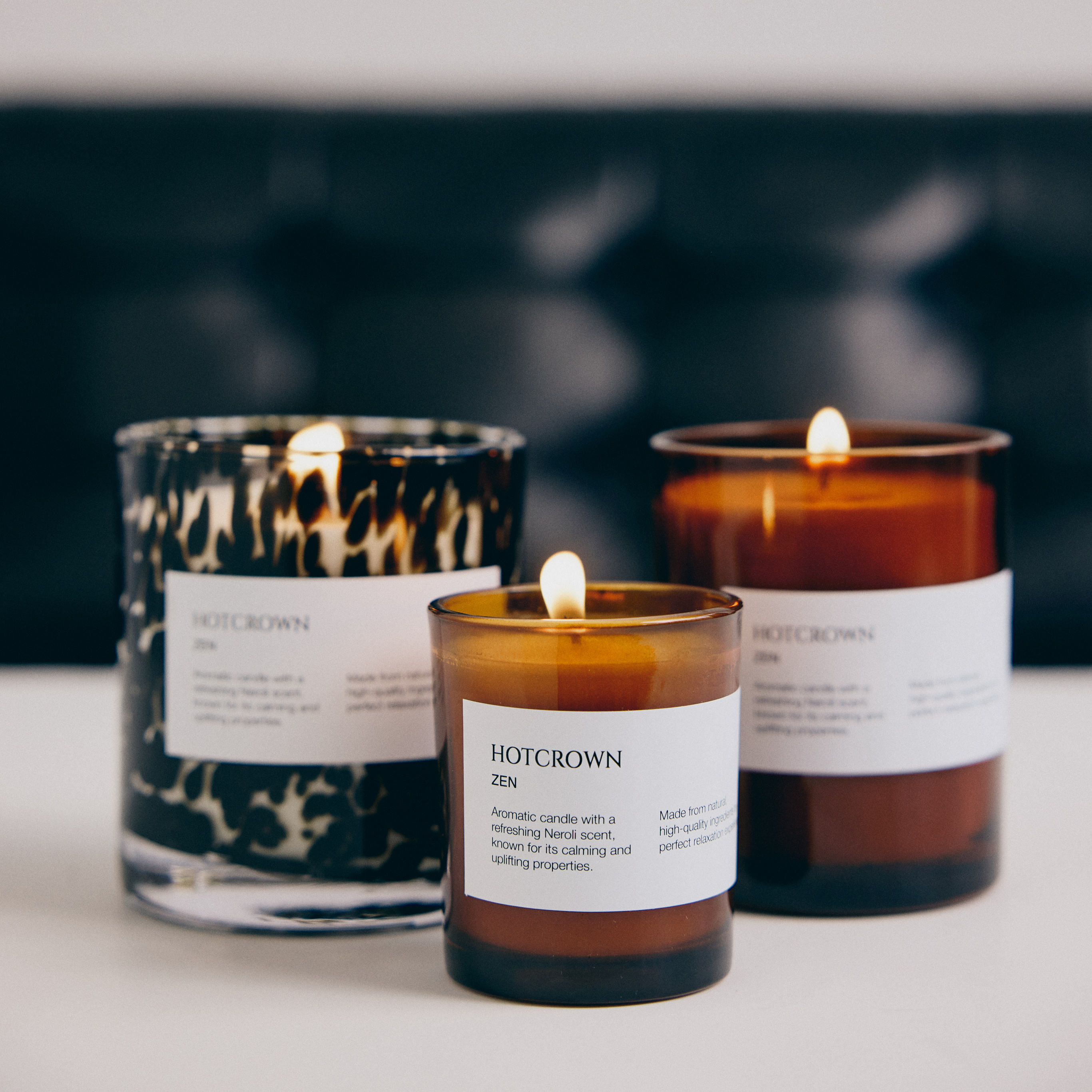 Small brown ZEN candle