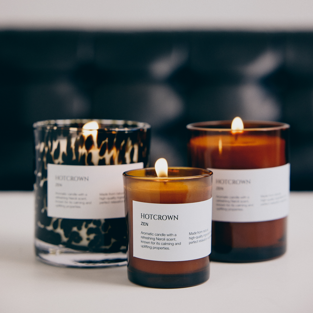 Large brown ZEN candle