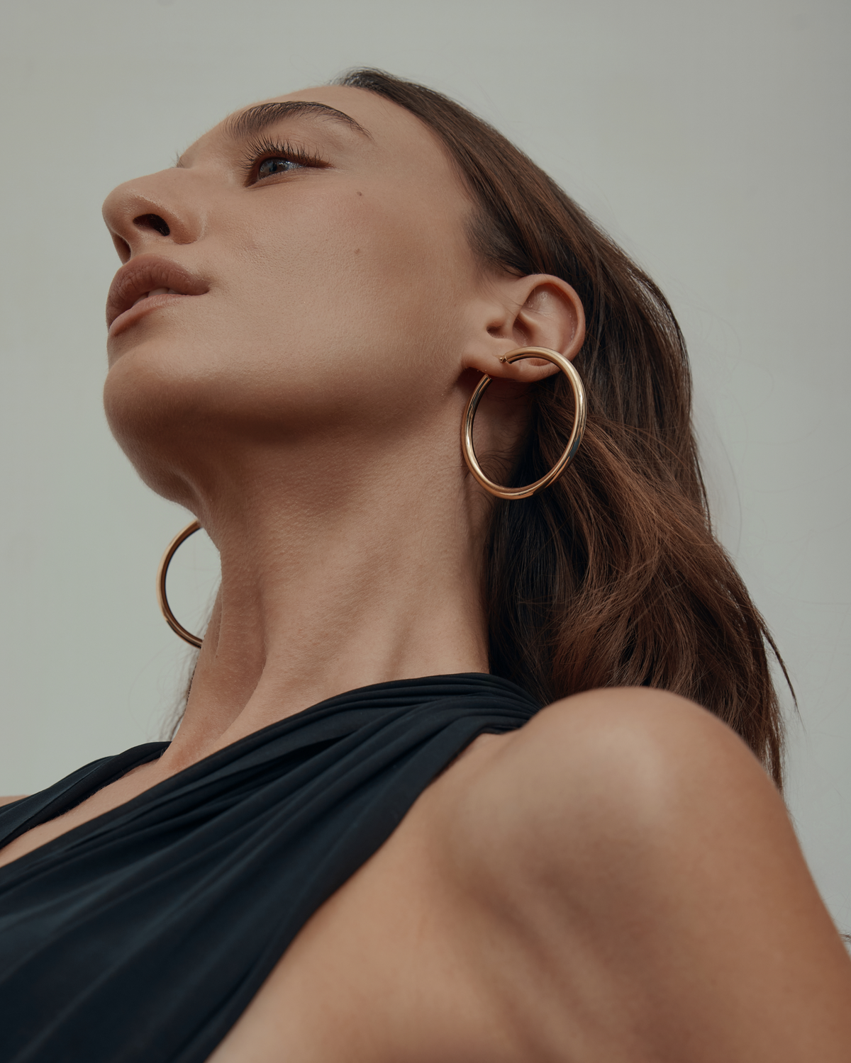 Brandy Gold Hoop Earring 50 mm