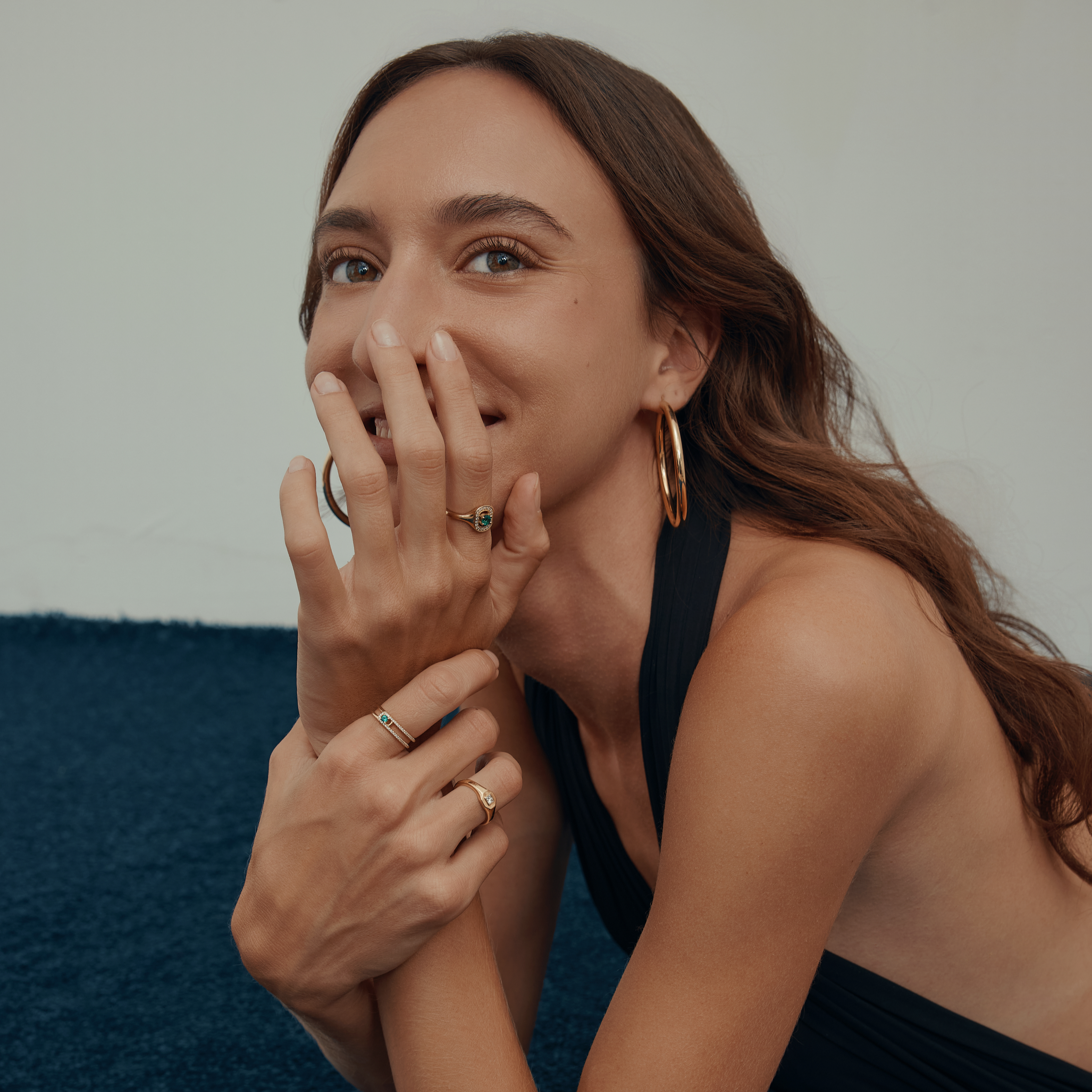 Ring 05 - Emerald & White Diamonds