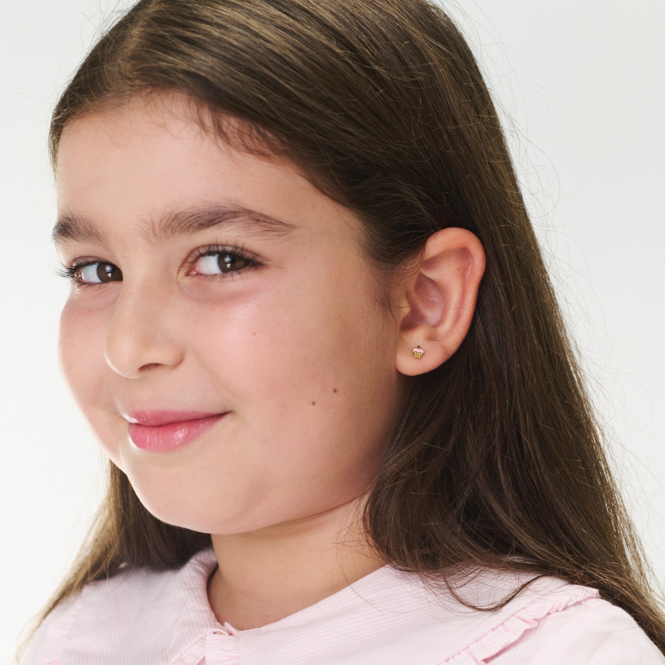 Cupcake Gold Earring