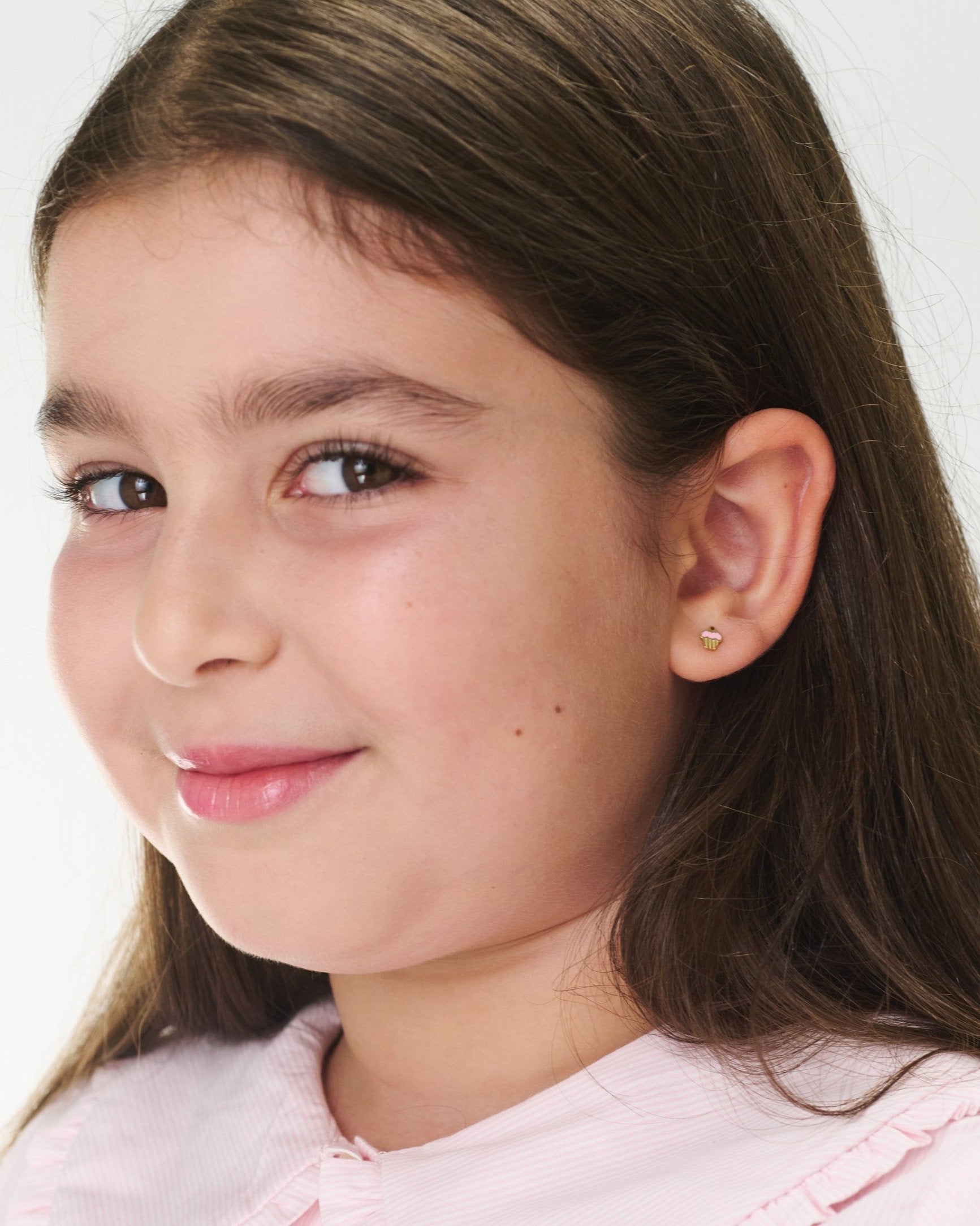 Cupcake Gold Earring
