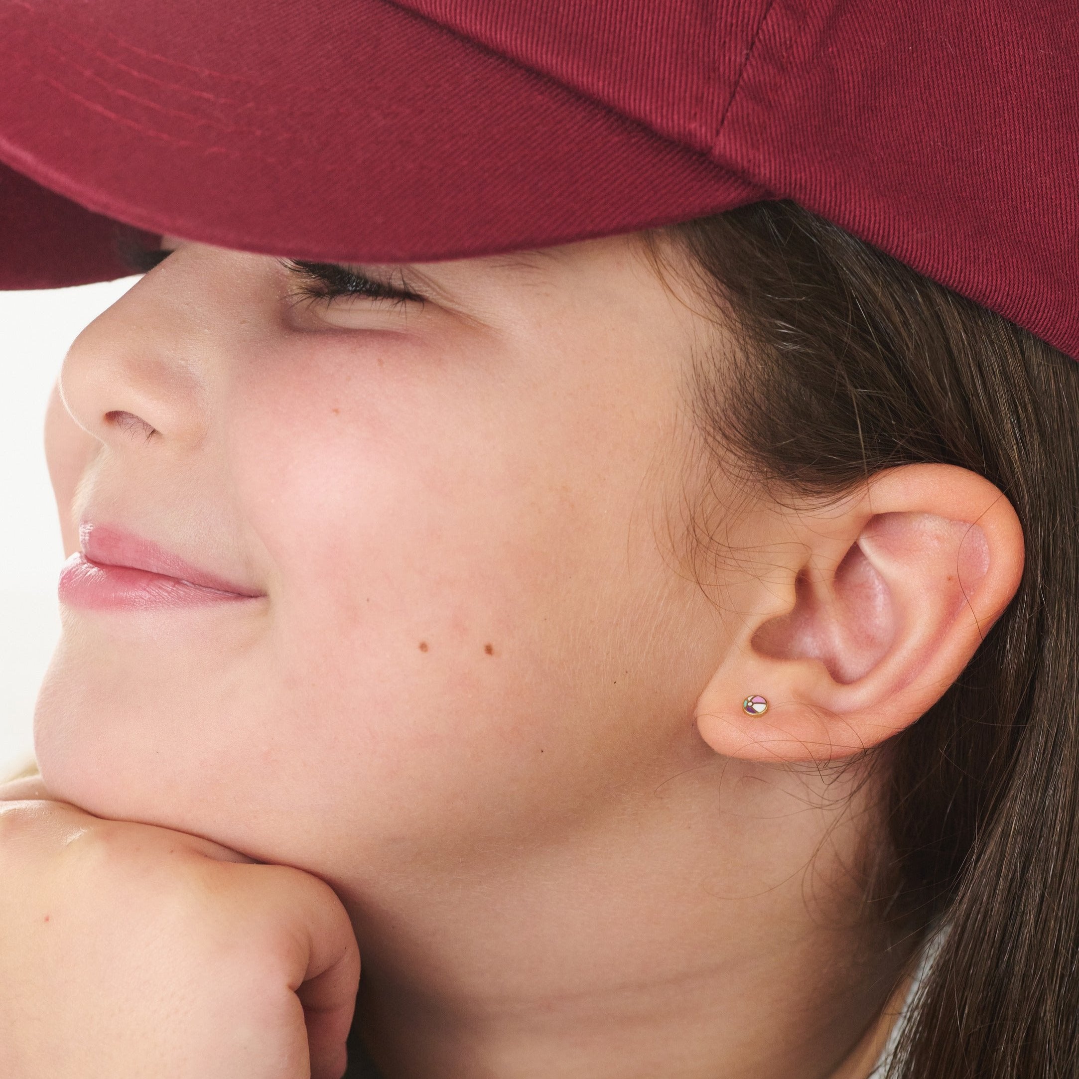 Beach Ball Gold Earring