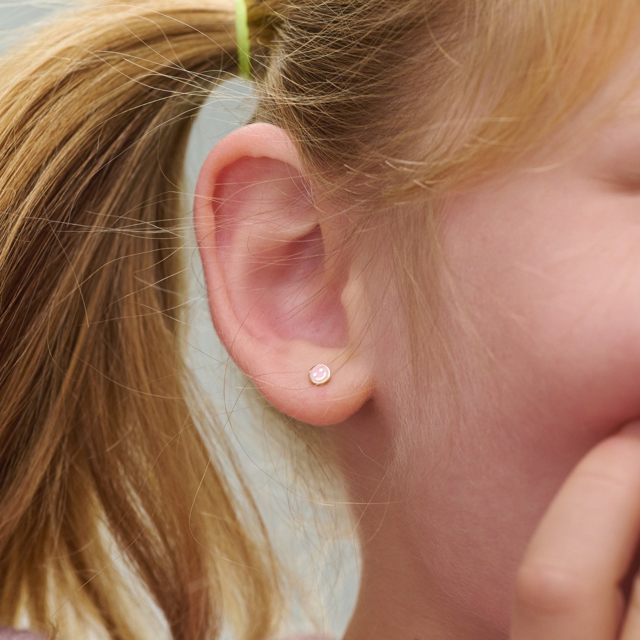 Smiley Gold Earring