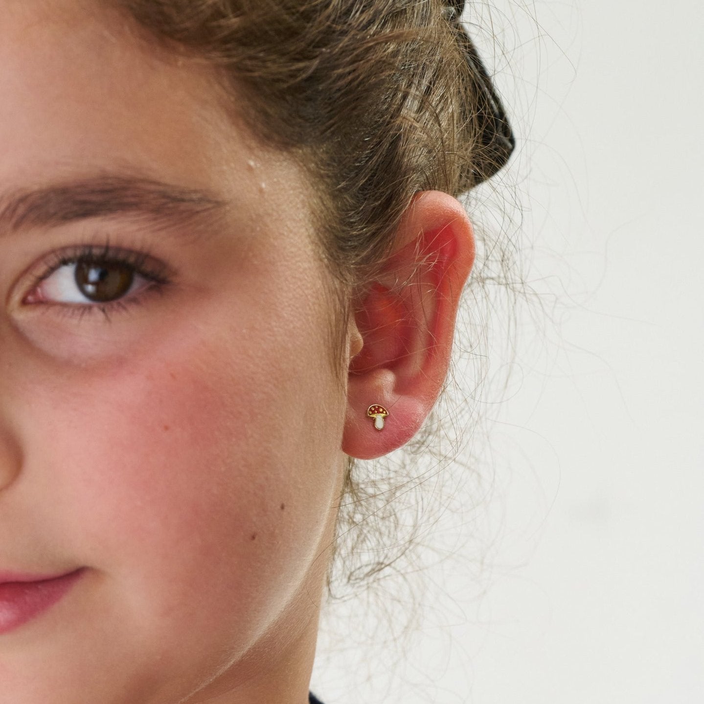Mushroom Gold Earring