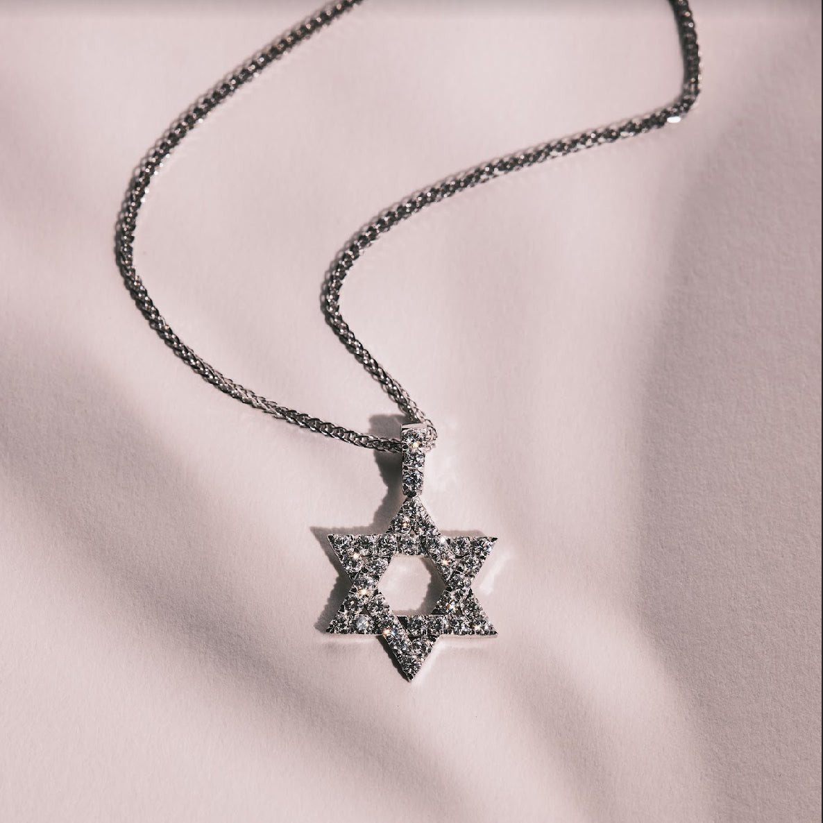 Yehoshua Star Of David Gold pendant With White Diamonds