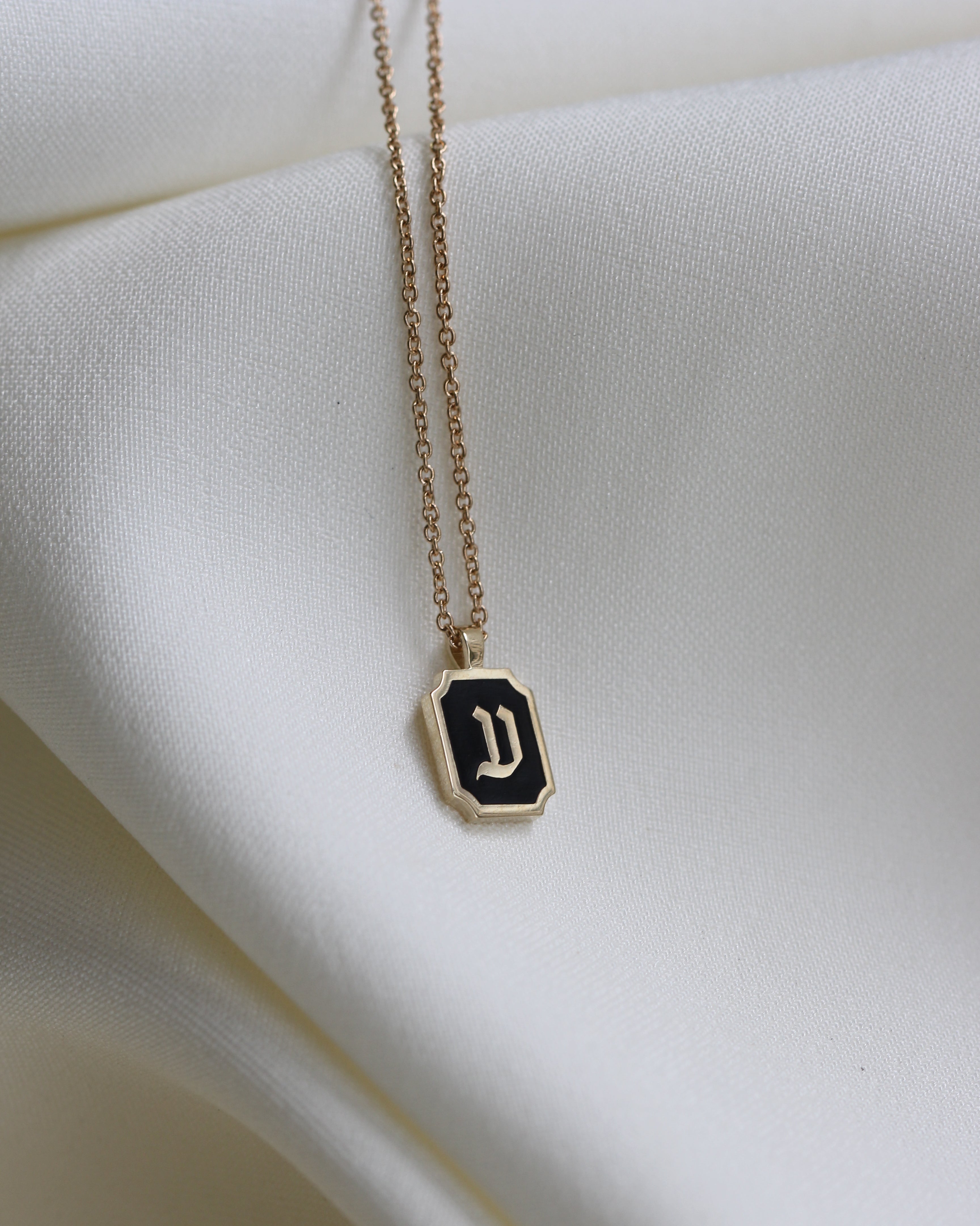 Enamel Letter Necklace