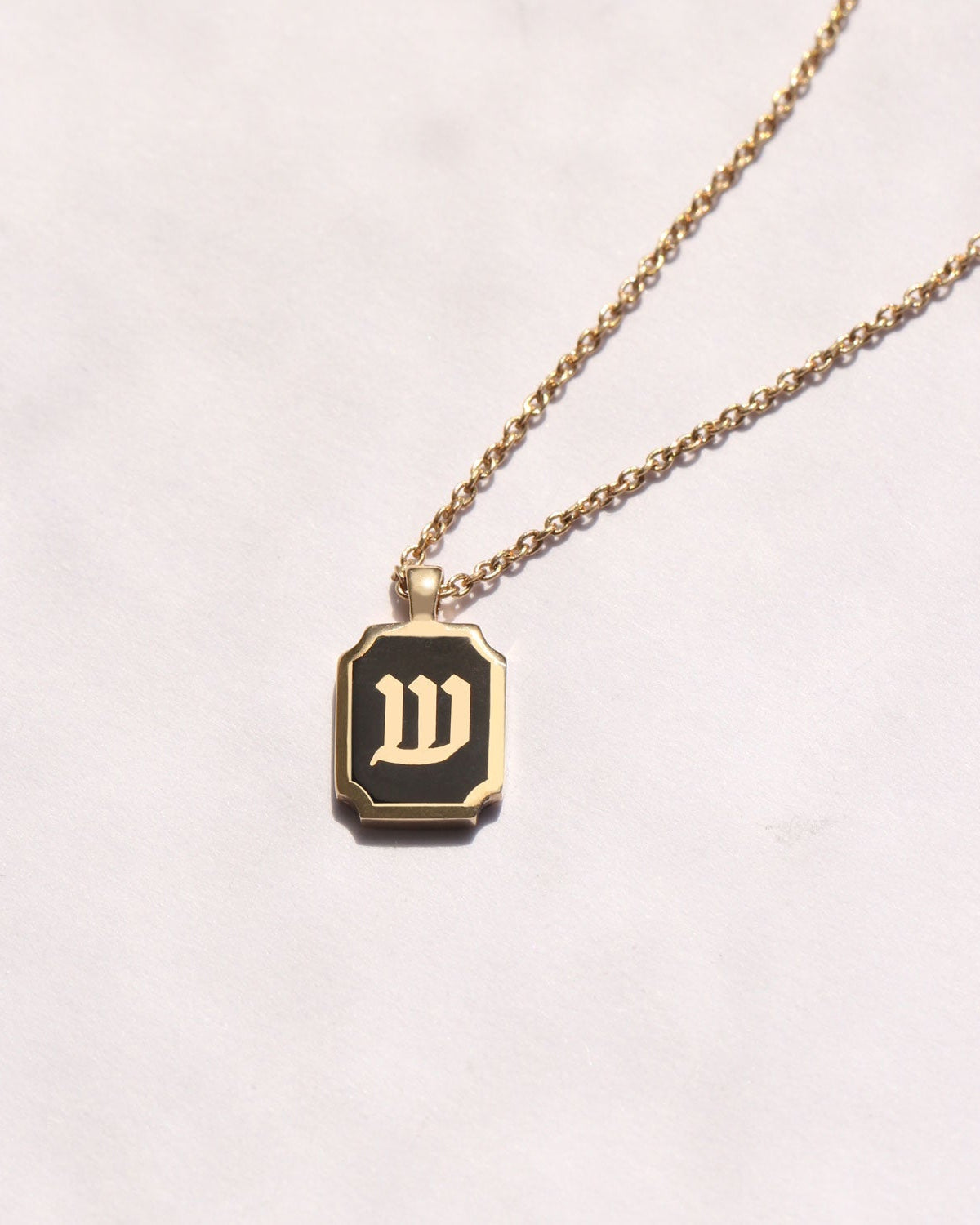 Enamel Letter Necklace