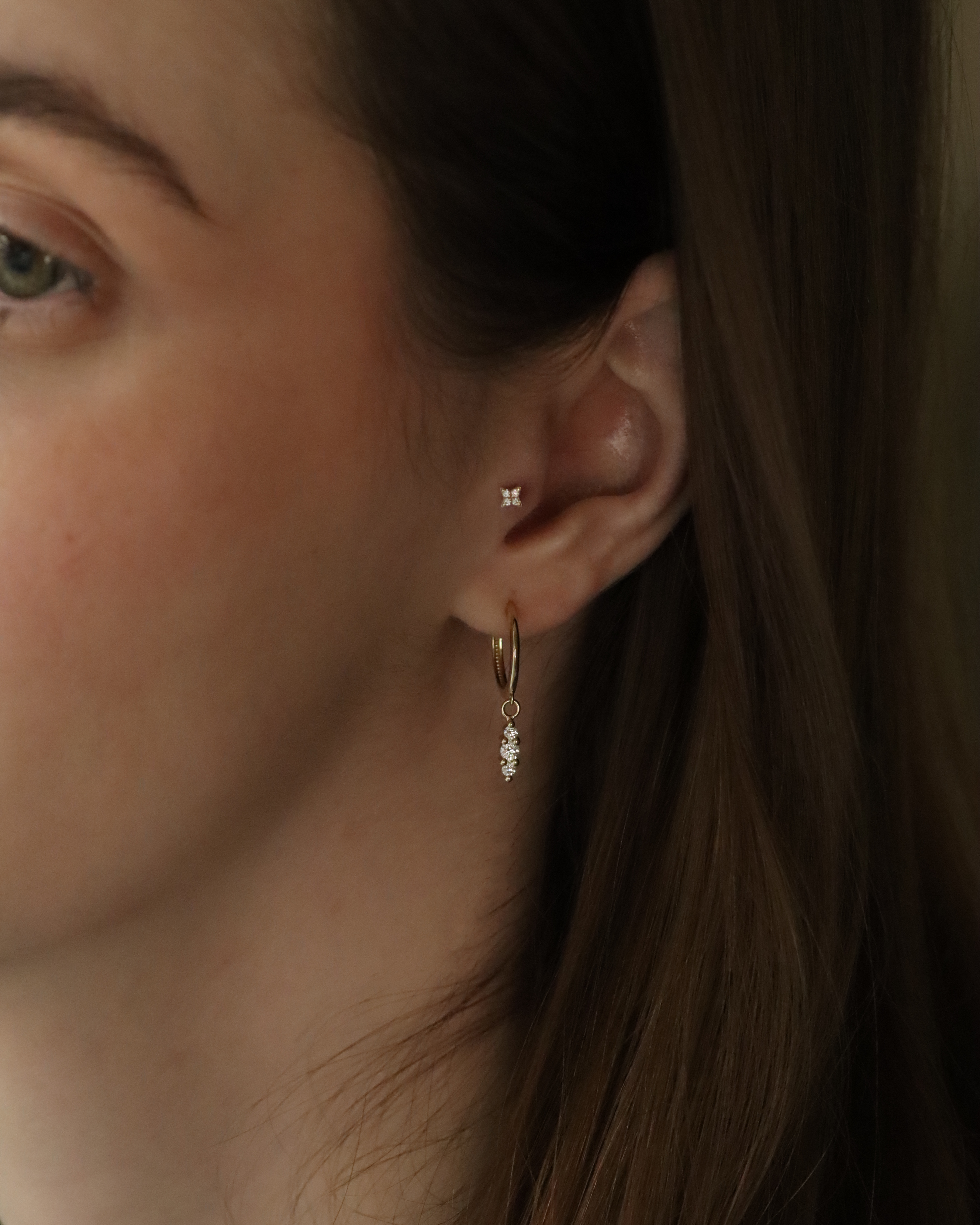 kelly hoop audrey pendet gold earring