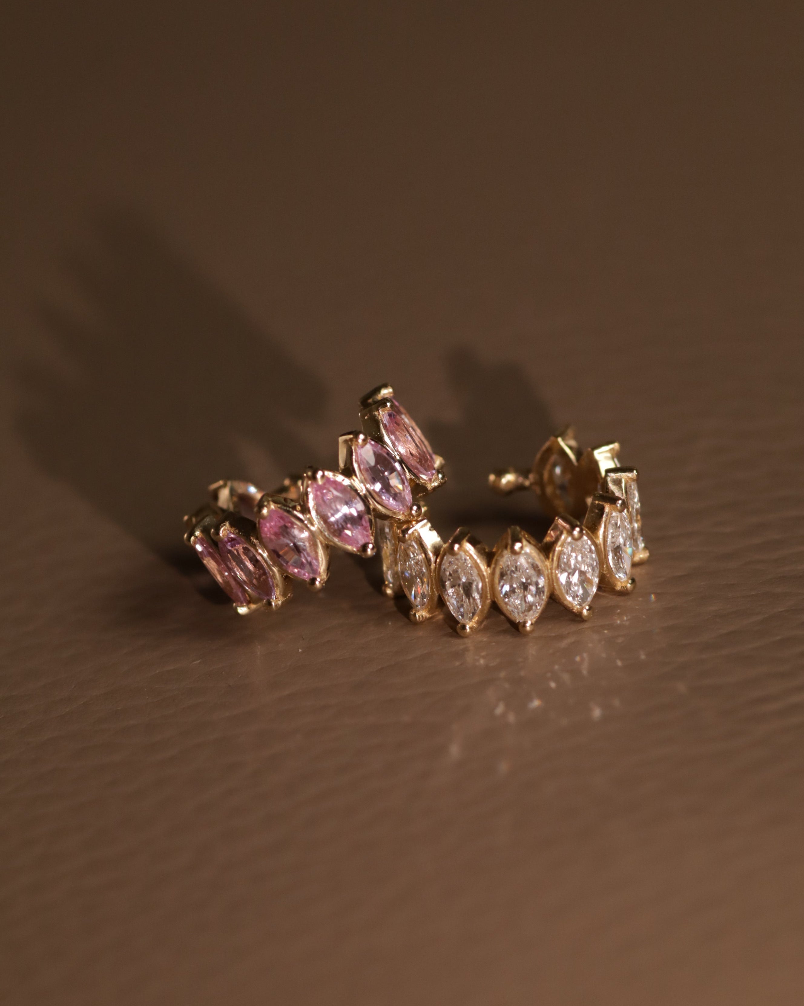 Ear Cuff - Adel pink sapphires