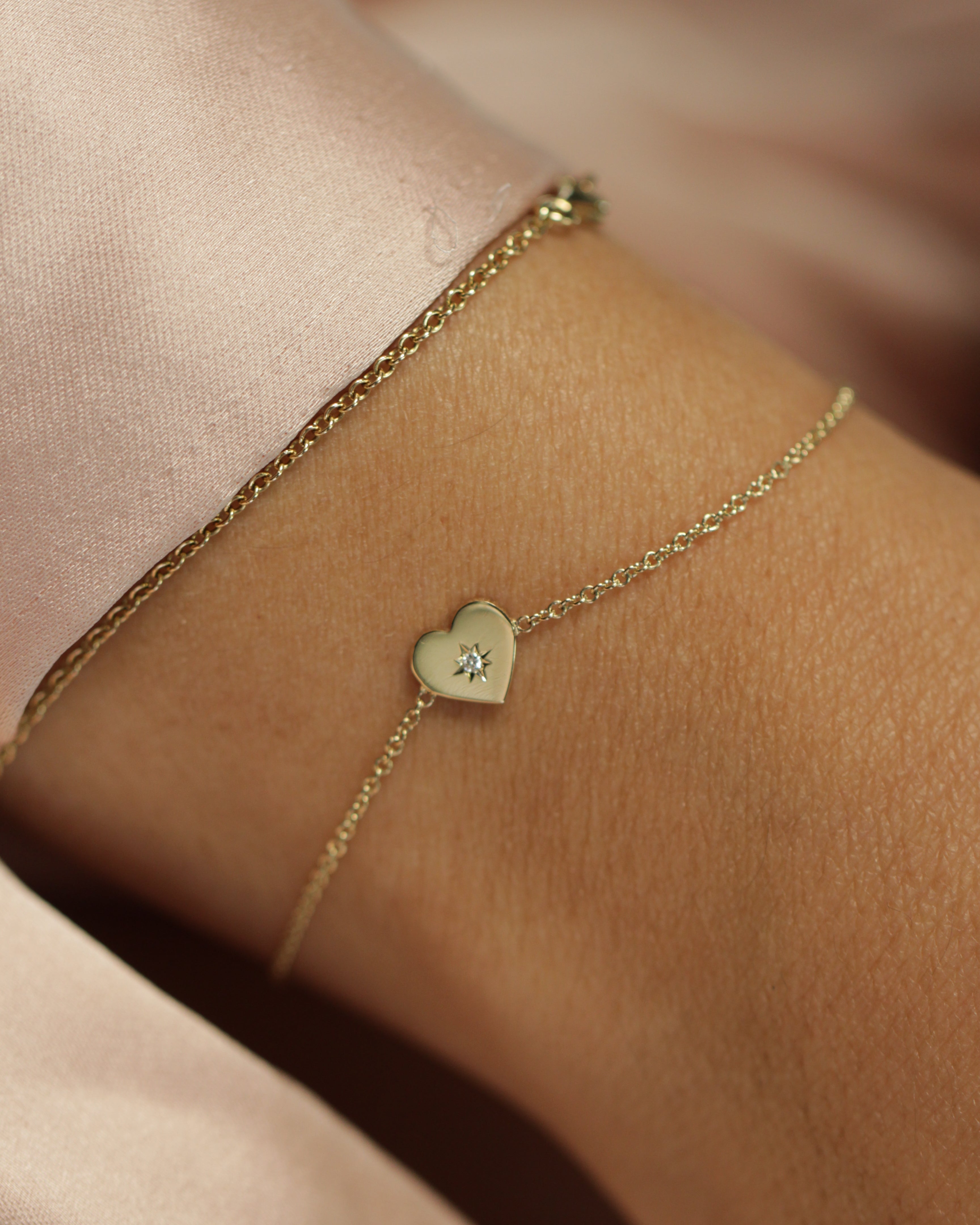 Heart Bracelet white diamond