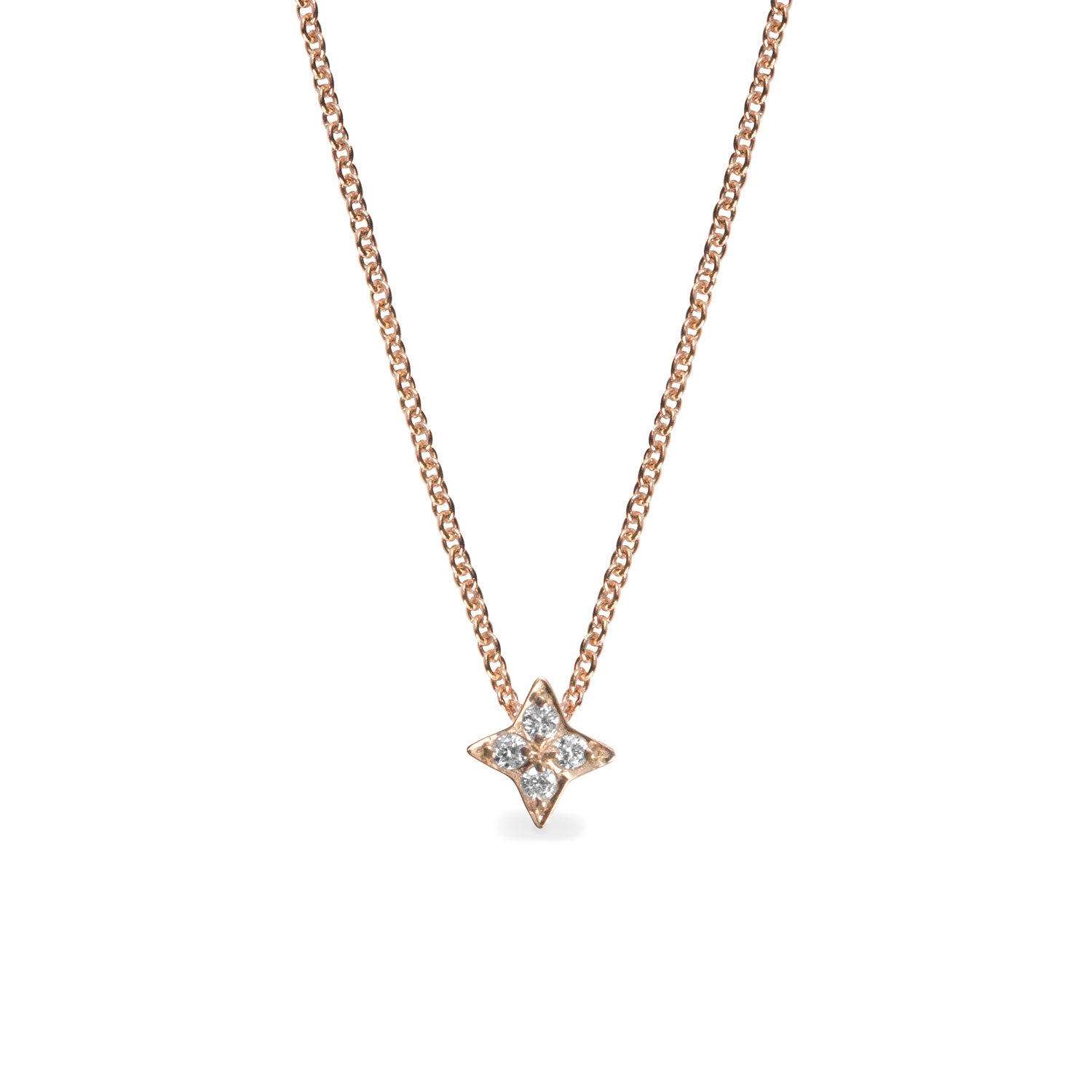 Saturn Necklace With White Diamonds
