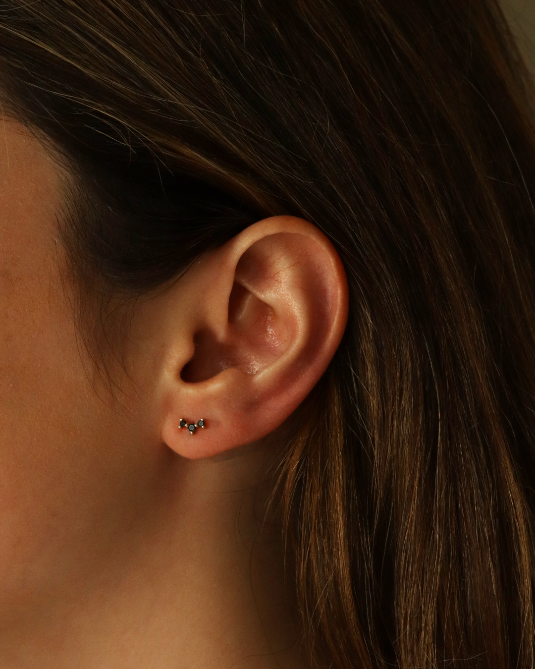 Frida Black Diamond Earring