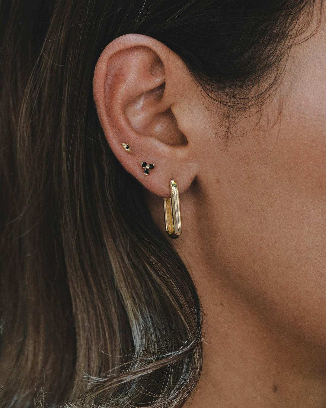 Grace Earring Black Diamonds