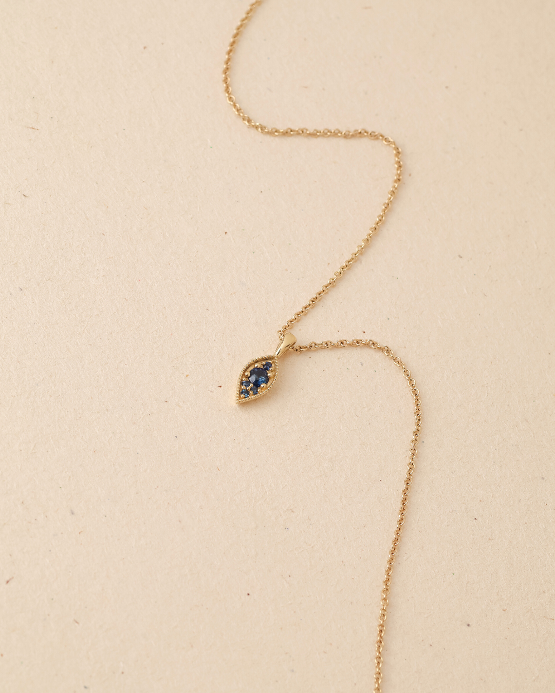 Jane Gold Necklace Sapphire