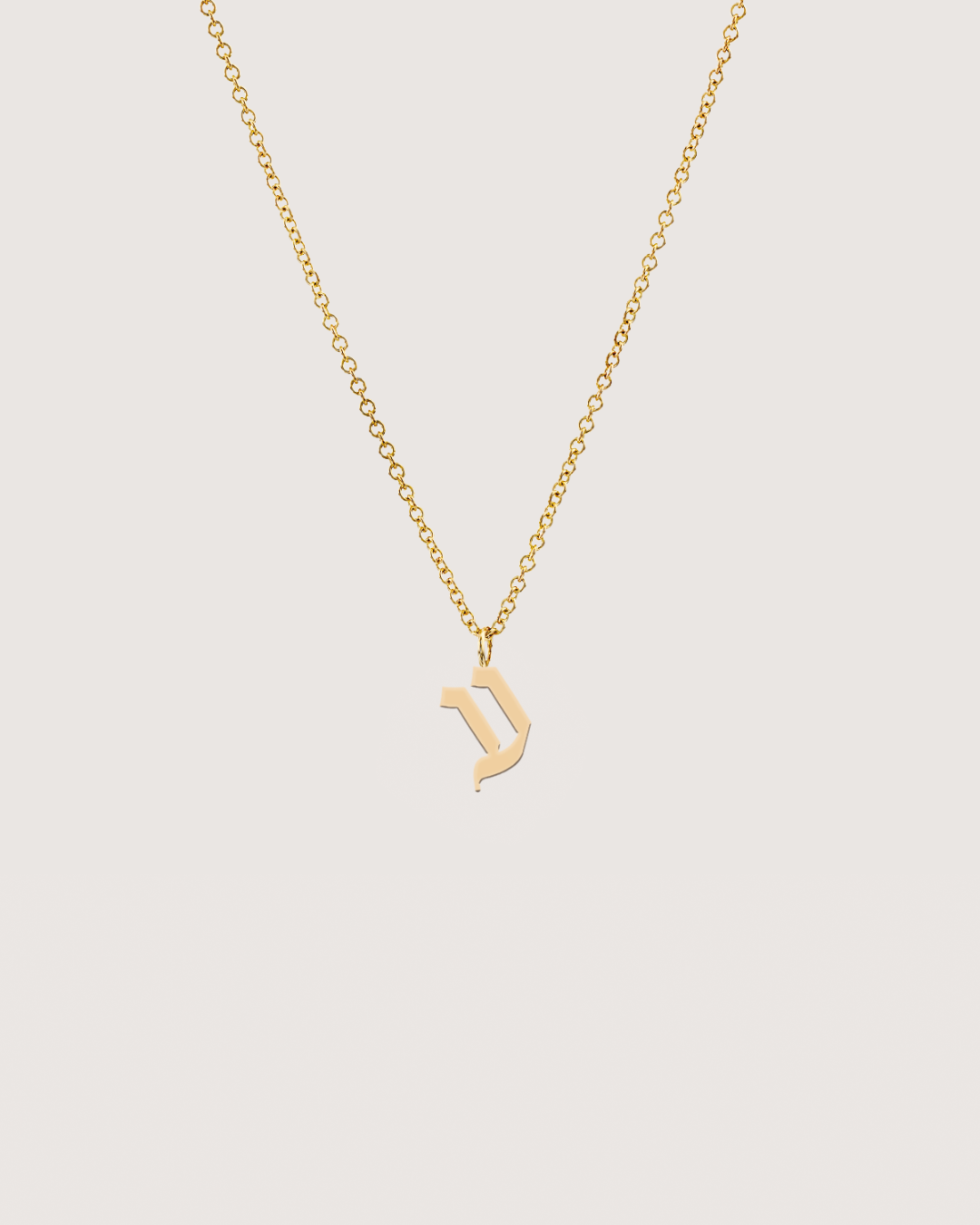 letter pendant - Large Aleph-Bet Gold Pendant