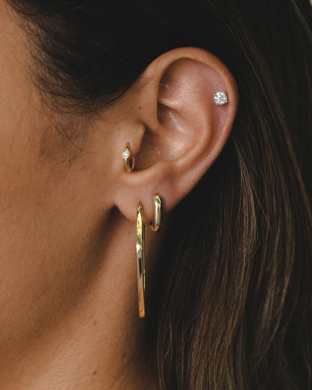 Martina Piercing Earring 3mm white diamond