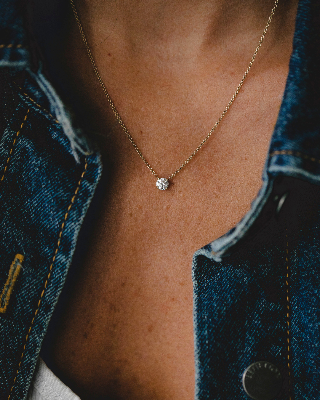 Annabelle Necklace White Diamond 5mm