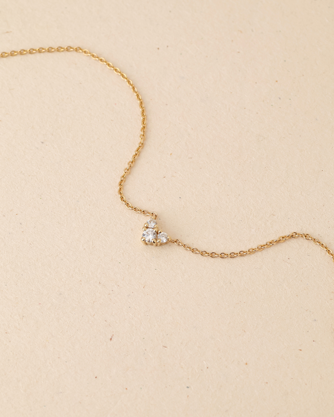 Tatiana Gold Necklace White Diamonds