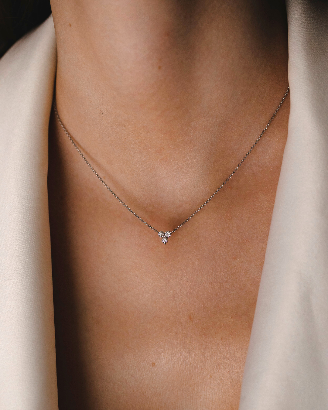 Grace Necklace White Diamonds