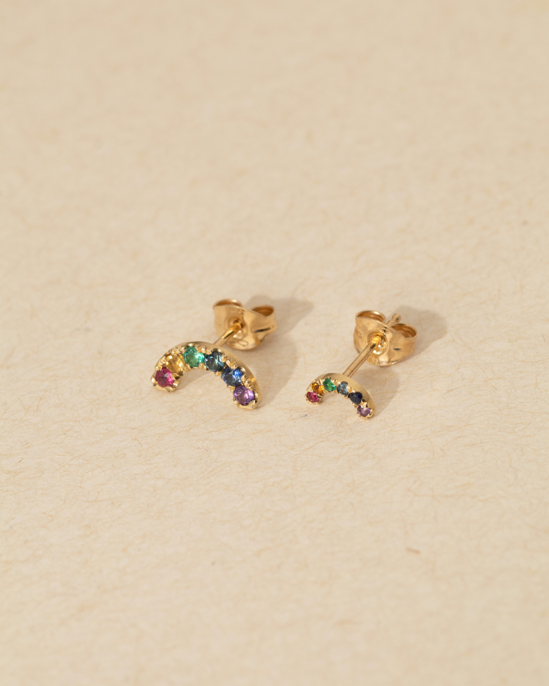 Gold Large Rainbow Earring