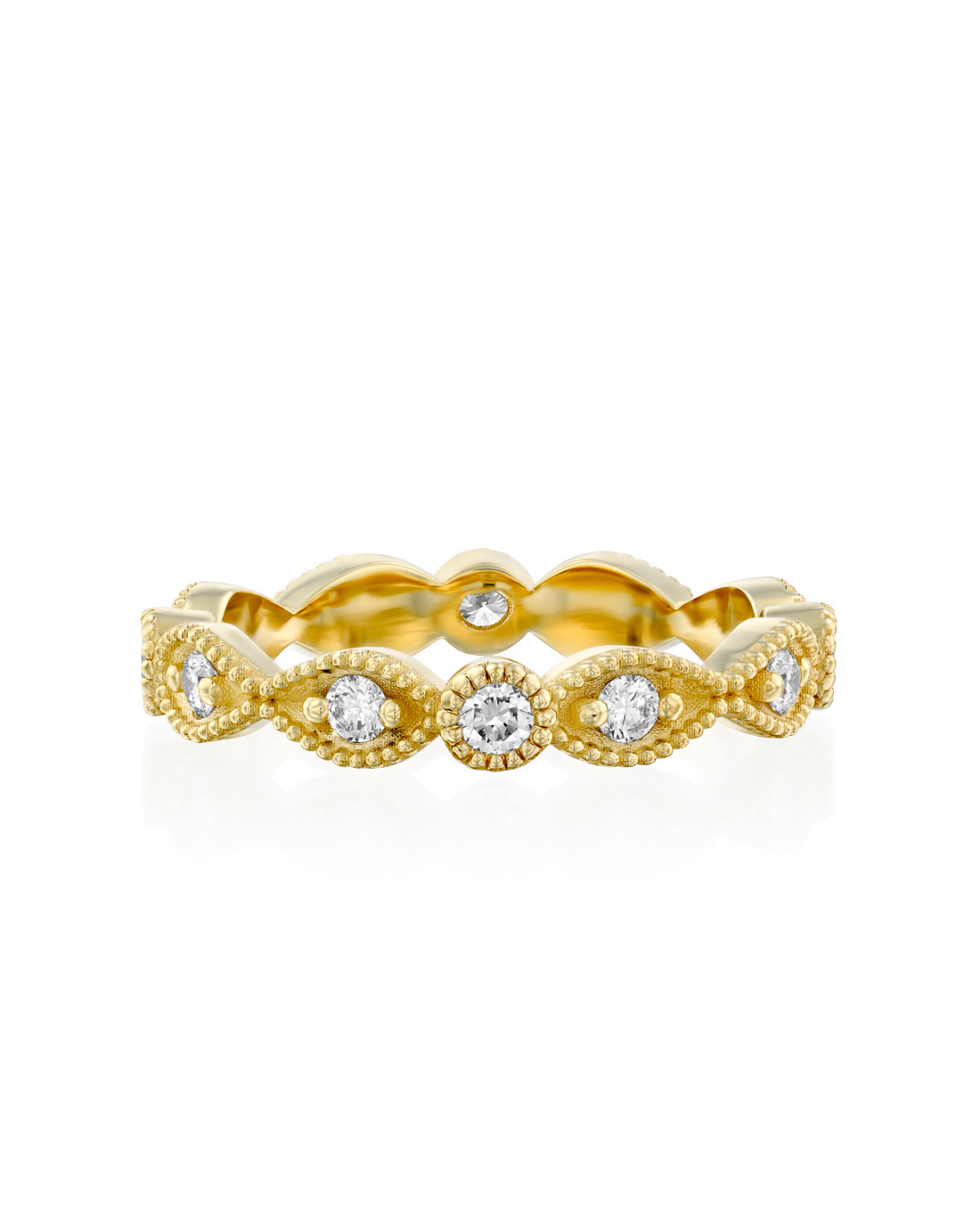 Large Isabelle Gold Diamonds Ring