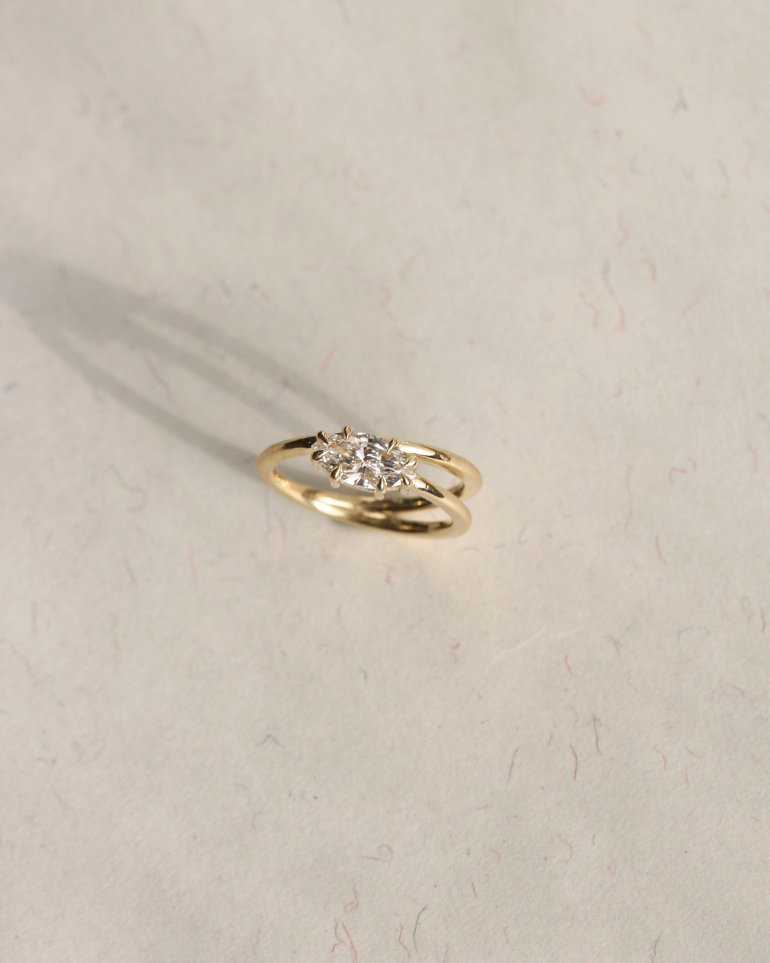 Mini Alberta ring With Marquise White Lab Diamond