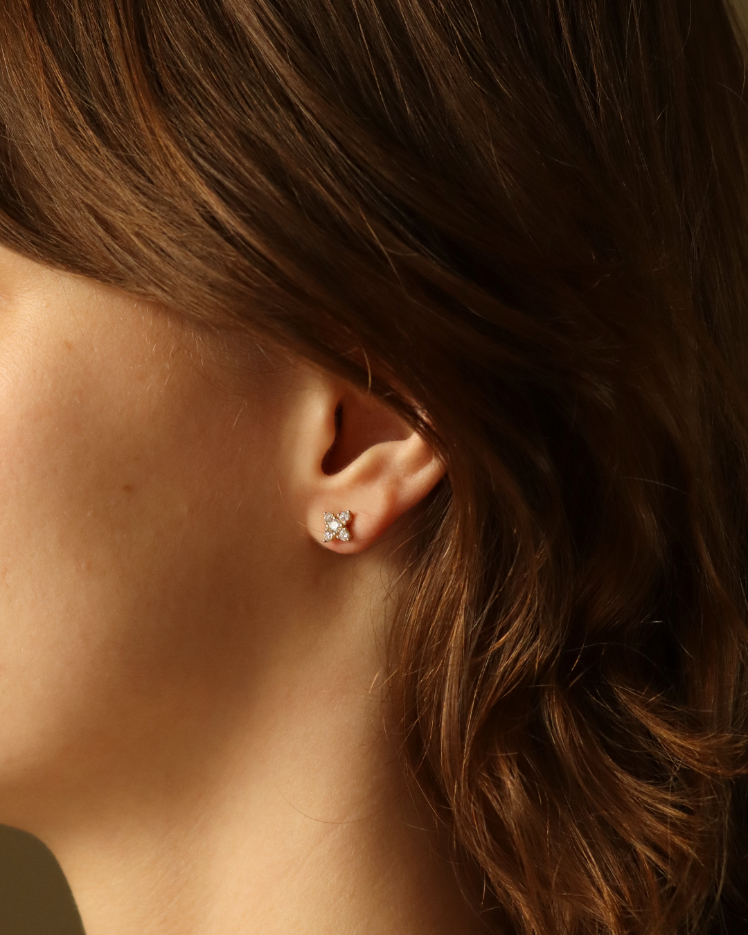 Eliana Gold Earring White Diamonds