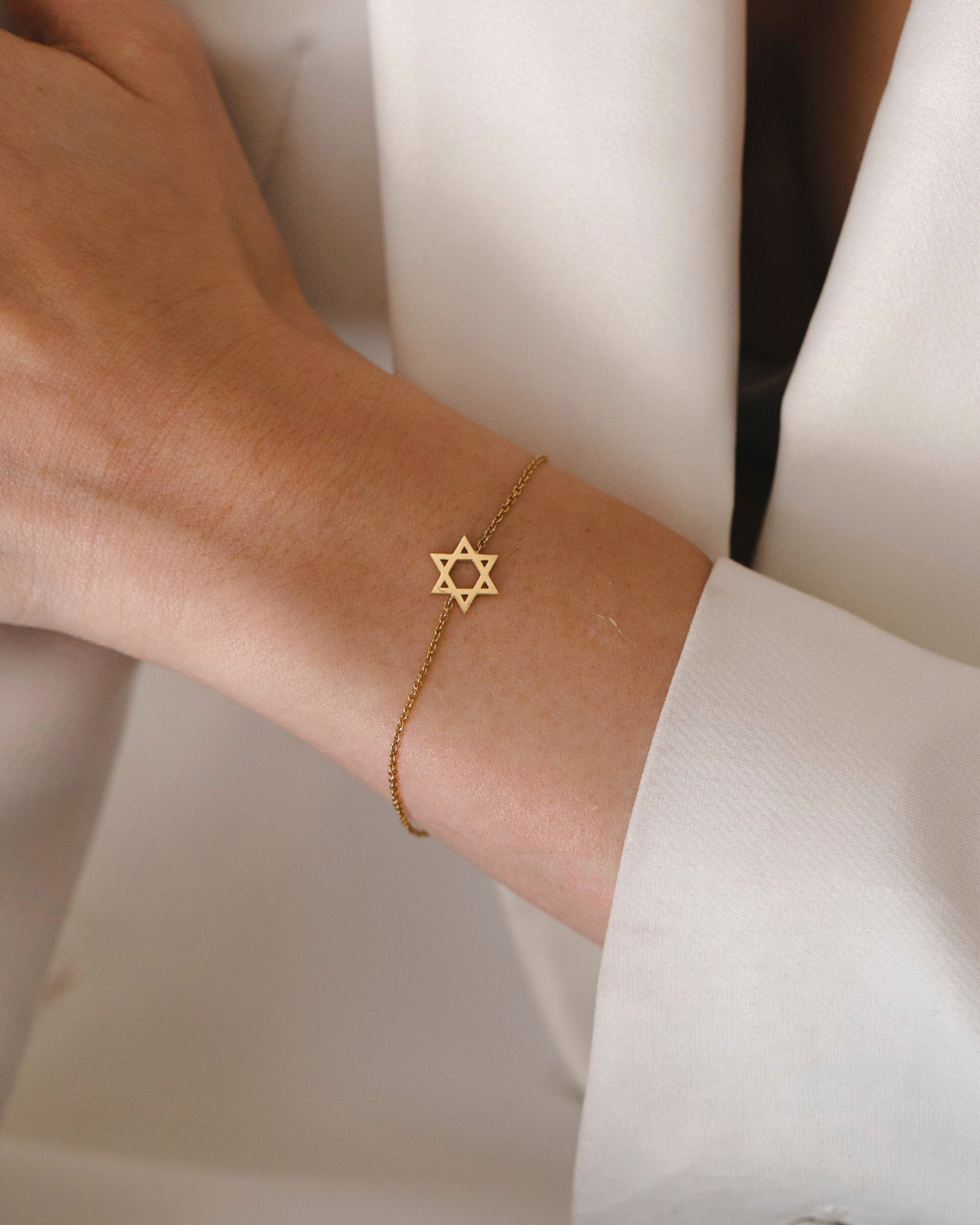Classic Star Of David Gold Bracelet