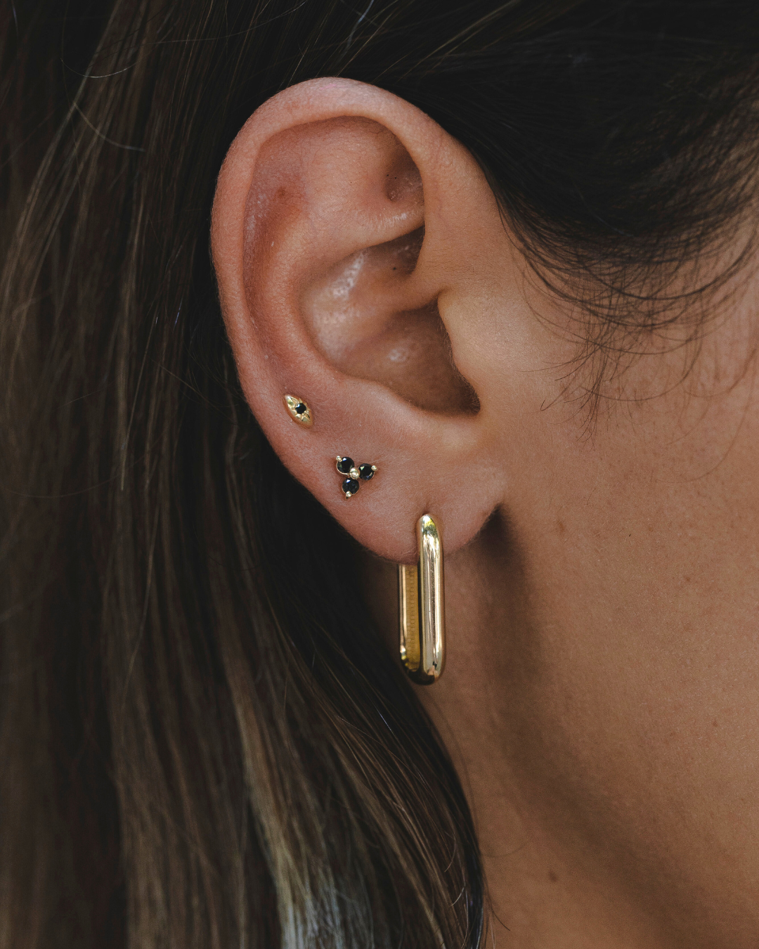 Ava gold hoop earring