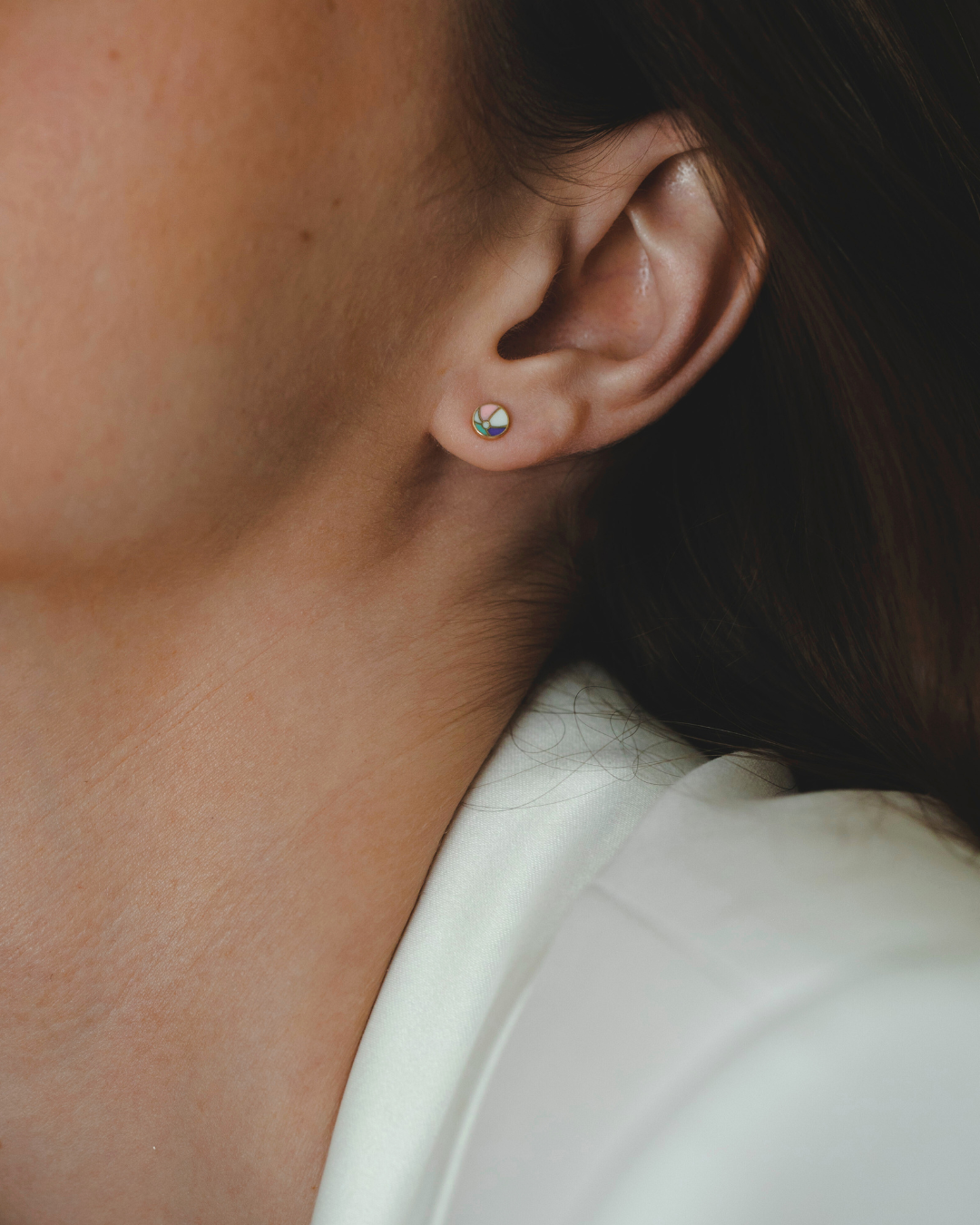 Beach Ball Gold Earring