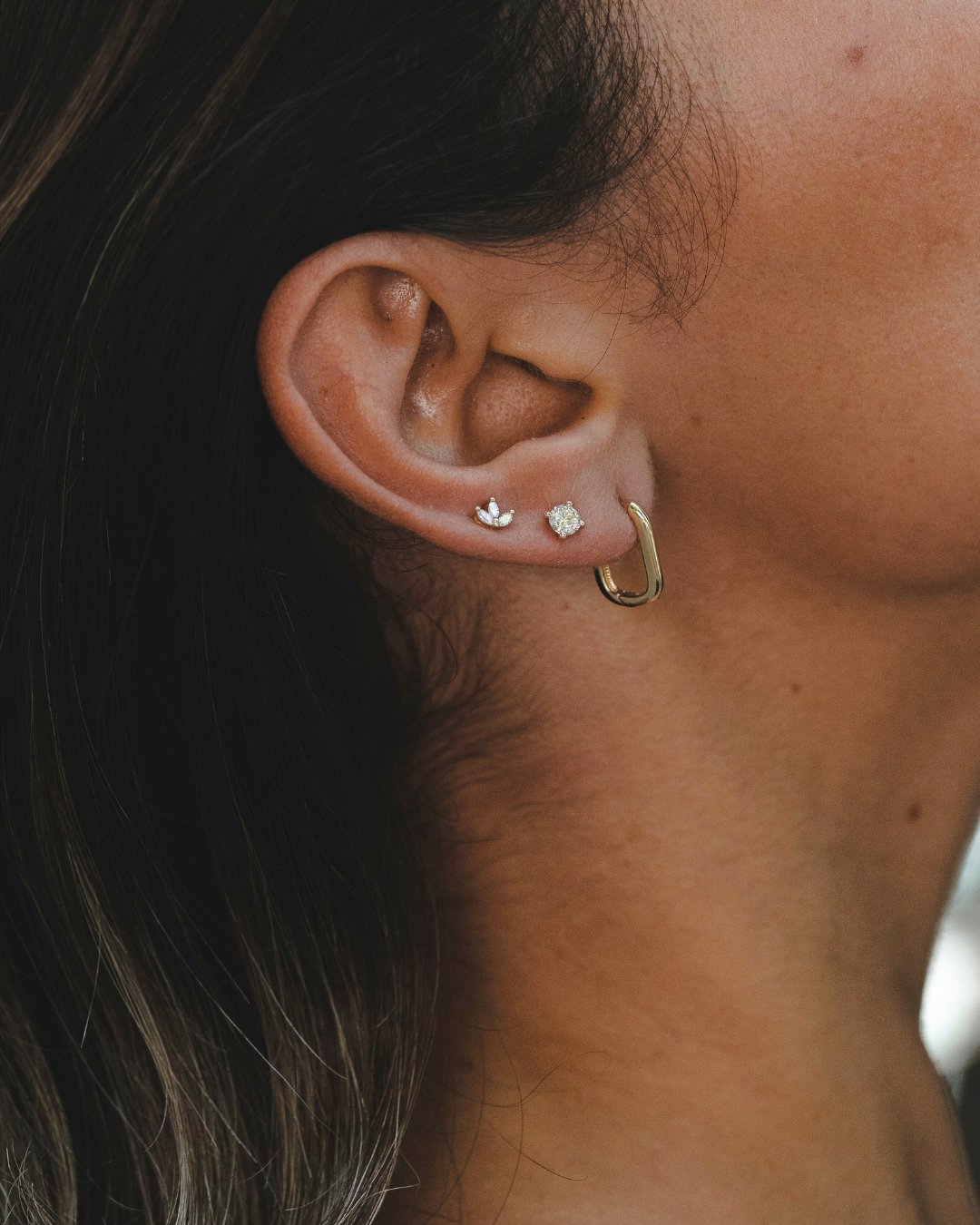 Sol Gold Hoop Earring