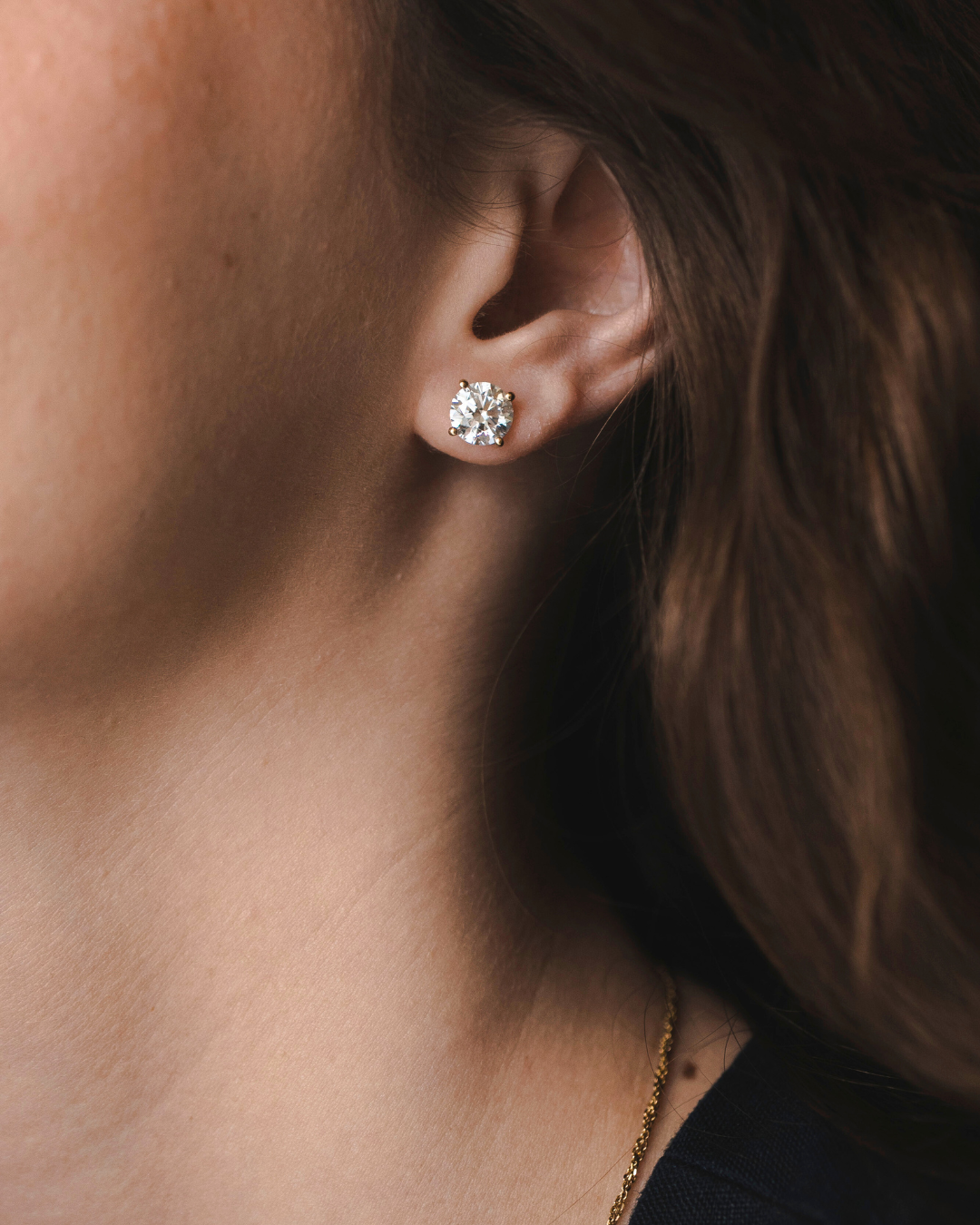 Martina Gold Earring 2ct lab Diamond