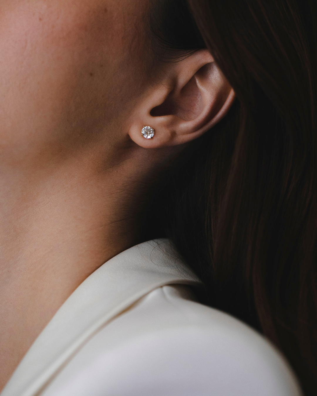 Martina Gold Earring 1ct lab Diamond