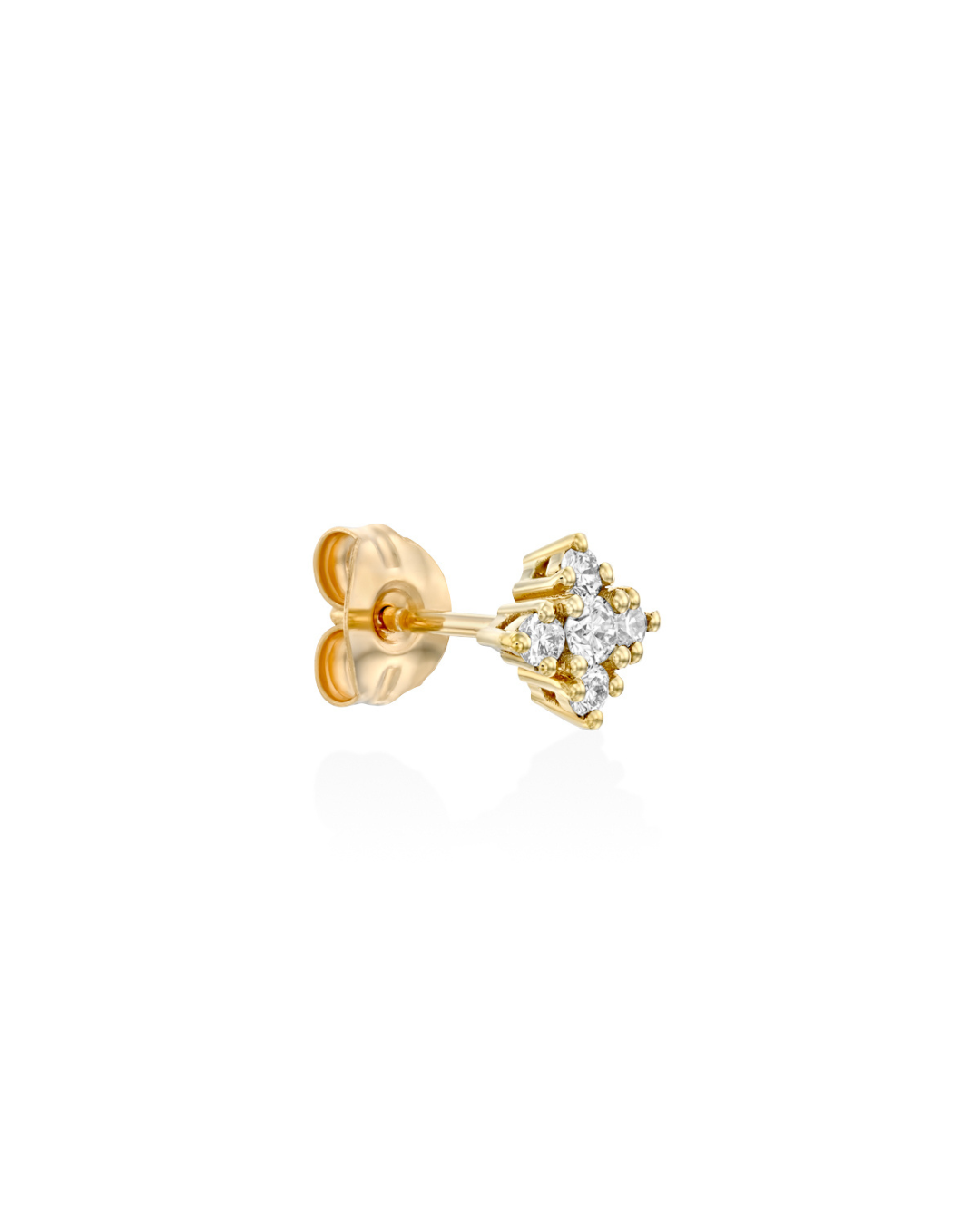 Mini Eliana Gold Earring White Diamonds
