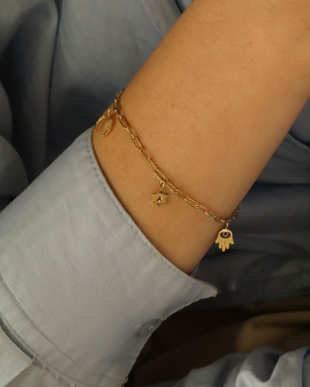 Alin Staples Charms Bracelet