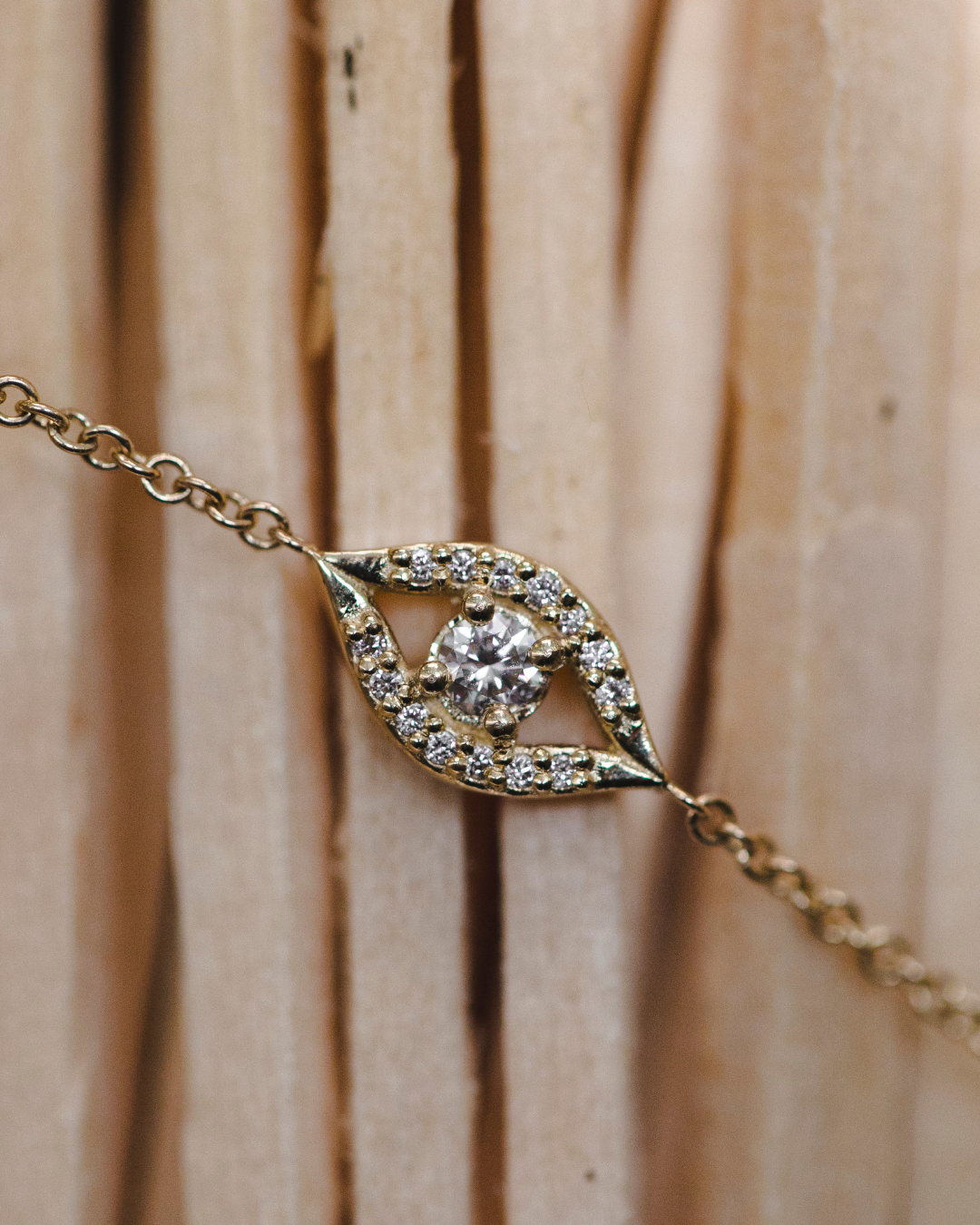 Evil Eye Gold Bracelet With Diamonds