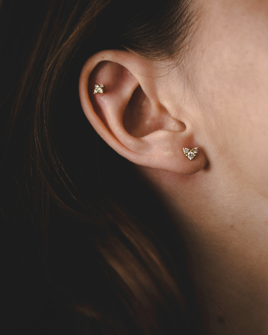 Tatiana Gold Earring White Diamonds