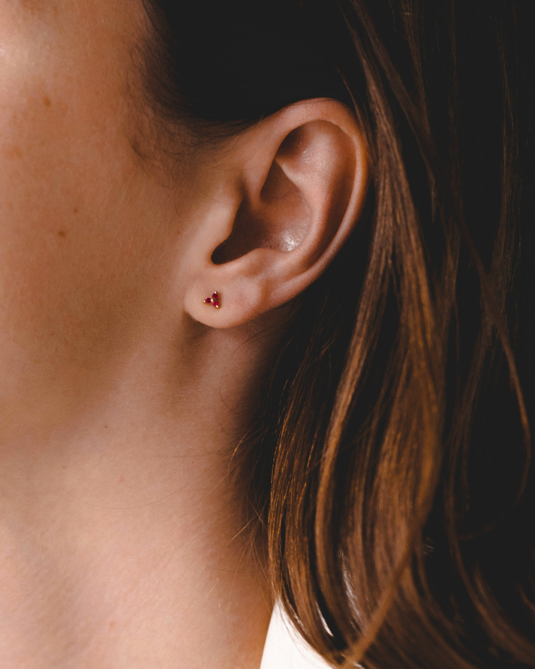 Mini Grace Earring With Ruby