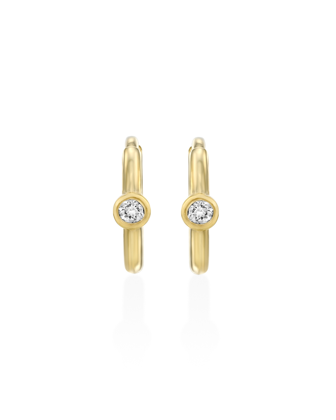 Alexis Medium Hoop Gold Earring Diamond