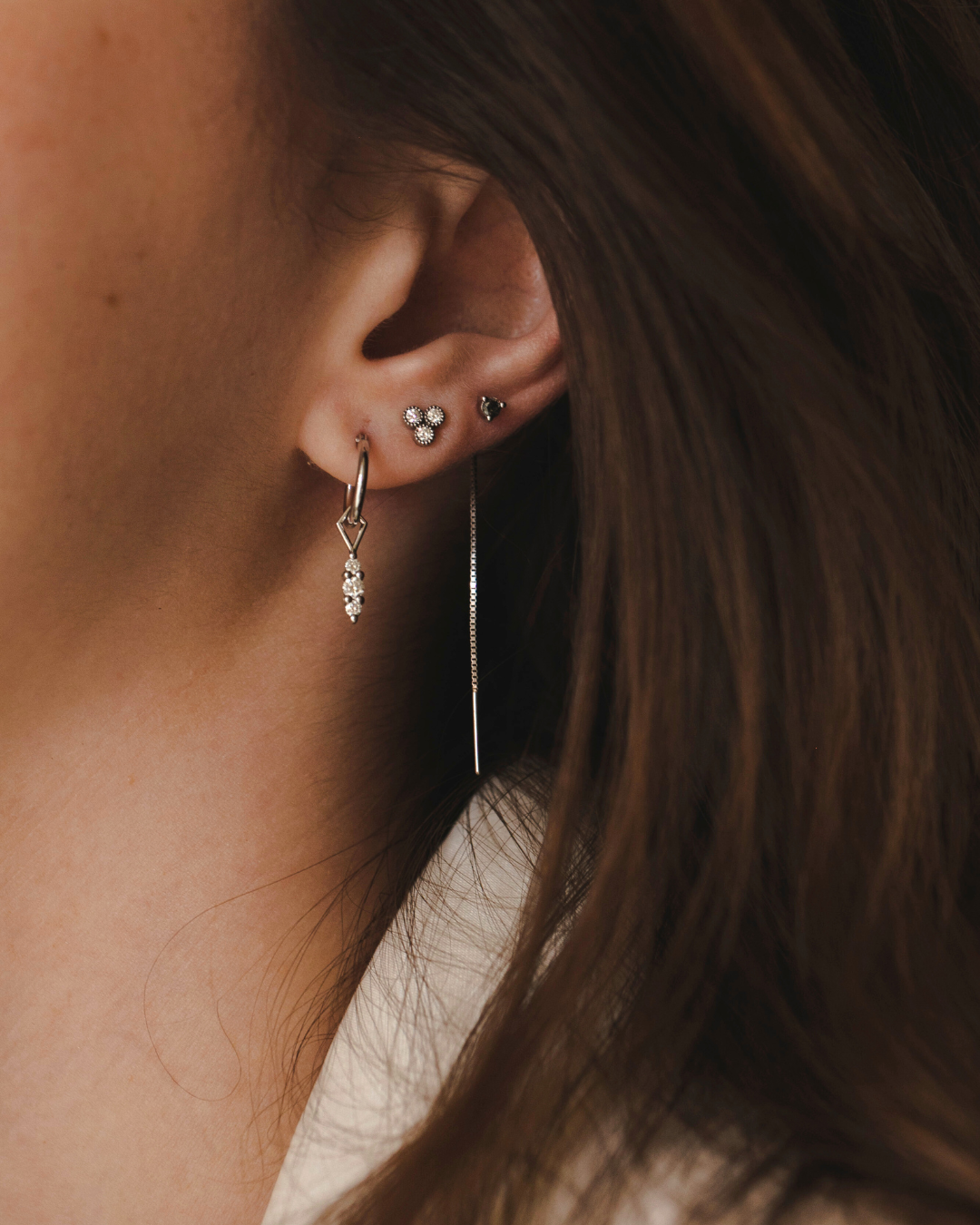 Henrietta Gold Earring White Diamonds