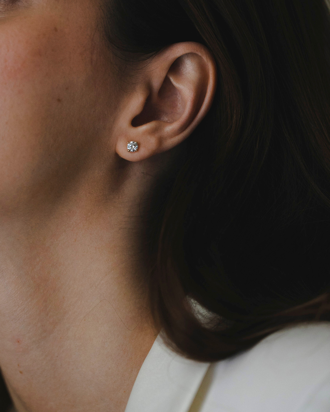 Martina Gold Earring 5mm lab Diamond