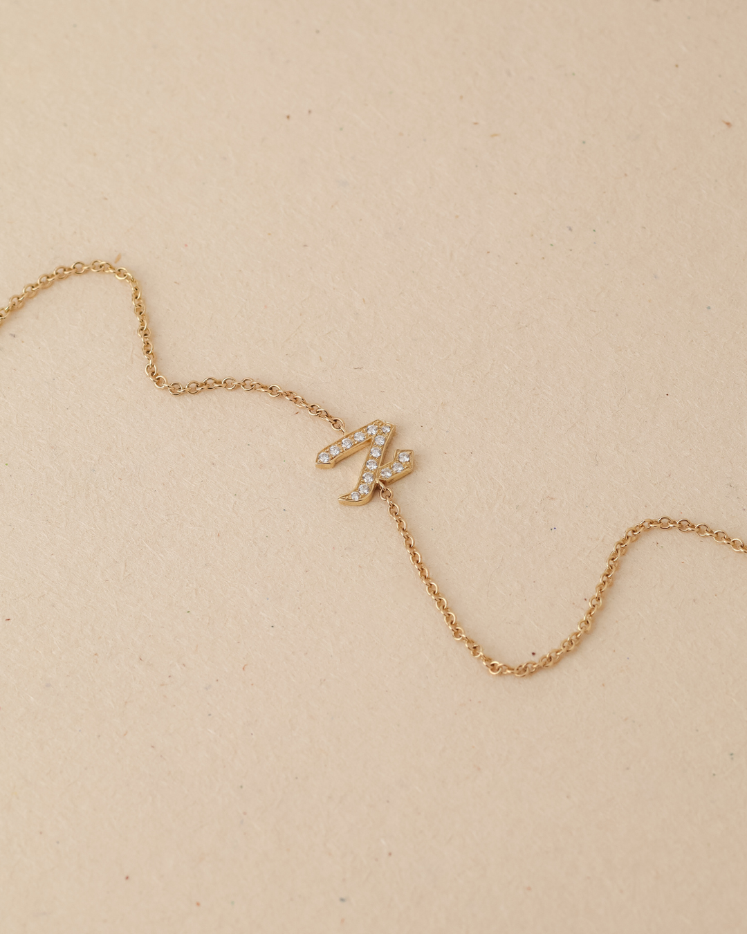 Hebrew Letter Dimonds Bracelet
