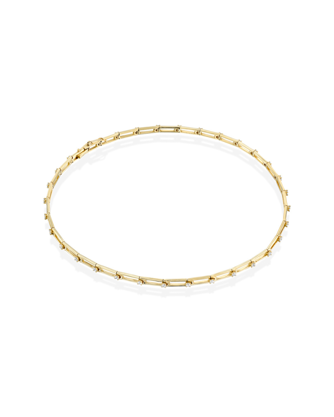 Choker Necklace 07 White Diamonds