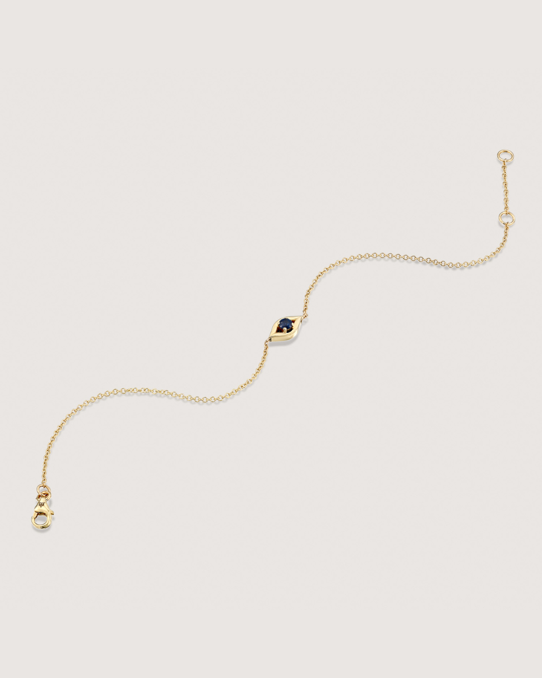 Evil Eye Gold Bracelet Sapphire